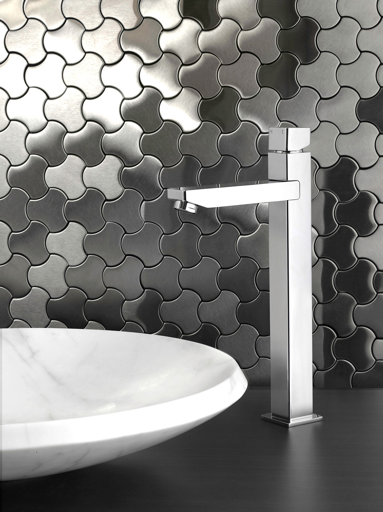 UBIQUITY Stainless Steel Brushed Tiles