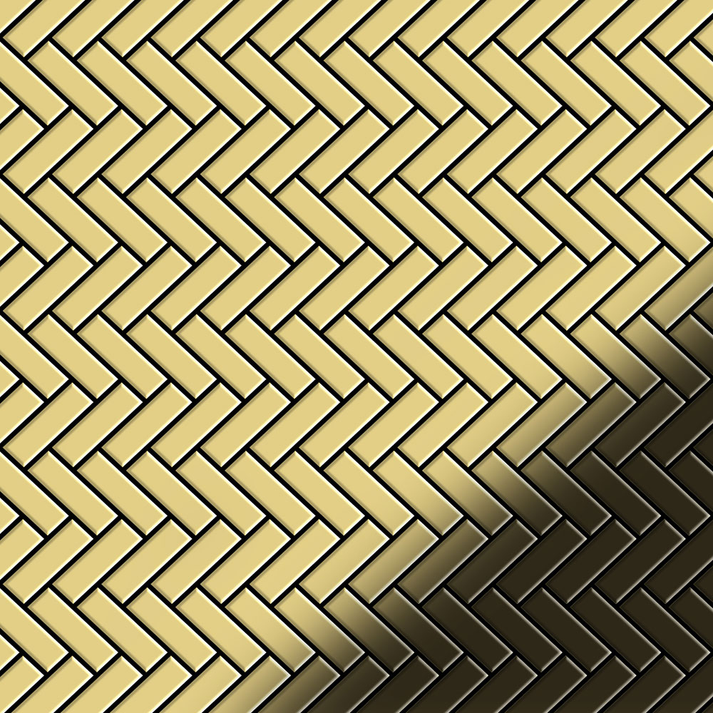 HERRINGBONE Brass Tiles