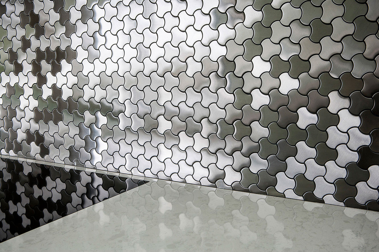 UBIQUITY Stainless Steel Brushed Tiles